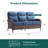 Himonia 70.5 Wide Straight Outdoor Wicker Patio Sofa With 6" Thick Cushions-1314514152