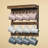 Coffee Mug Rack Wall Mounted With 12 Hooks And Storage Shelf