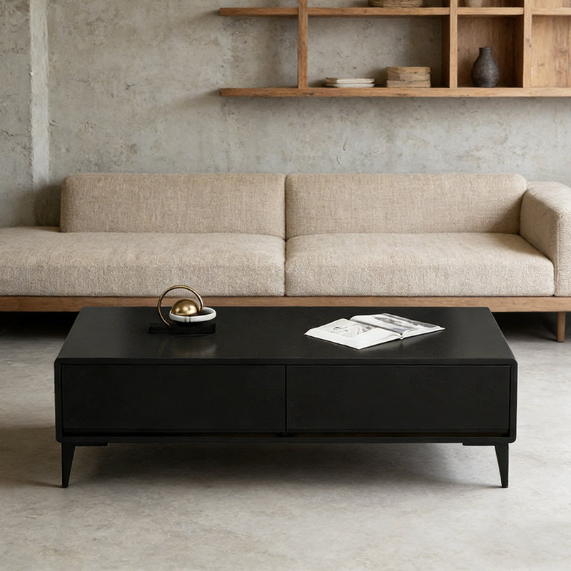 Table basse simple et moderne, 15.74" H x 43.3" L x 23.62" W