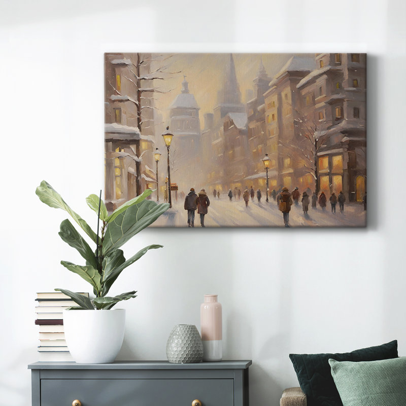 Paysage rétro CLCLIV, Toile tendue, H 9 po x l 13 po