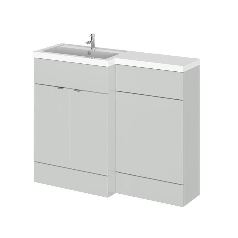 Fusion Bathroom Vanity with Basin, Left-Handed, Charcoal Black