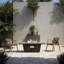 Table de foyer au gaz 42 pouces, table de foyer rectangulaire avec effet de texture imitant le ciment, table de foyer d'extérieur 50000BTU pour le patio, la cour, le chauffage de jardin