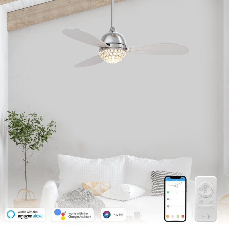 Bazar 52 " Ceiling Fan with LED Lights with Light Kit