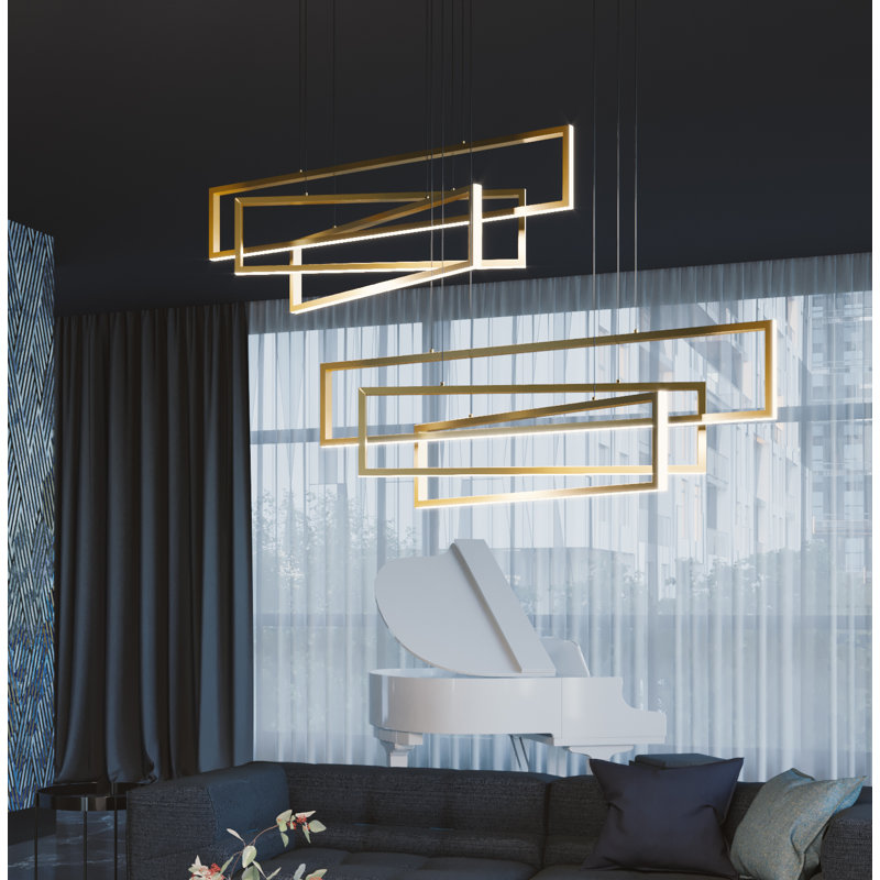 Aion 3 - Light LED Unique/Statement Pendant, Satin Nickel