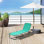 Chaise longue pliante pour l'extérieur, fauteuil de bronzage inclinable de camping à 5 niveaux avec tissu Oxford robuste pour la plage, la cour, le patio, la piscine