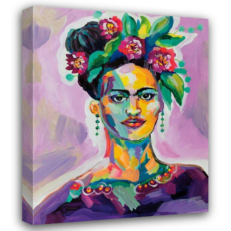 «Red Barrel Studio® Vertentes» par Jeanette, reproduction d'art sur toile sous le titre: Frida, H 24 po x l 20 po