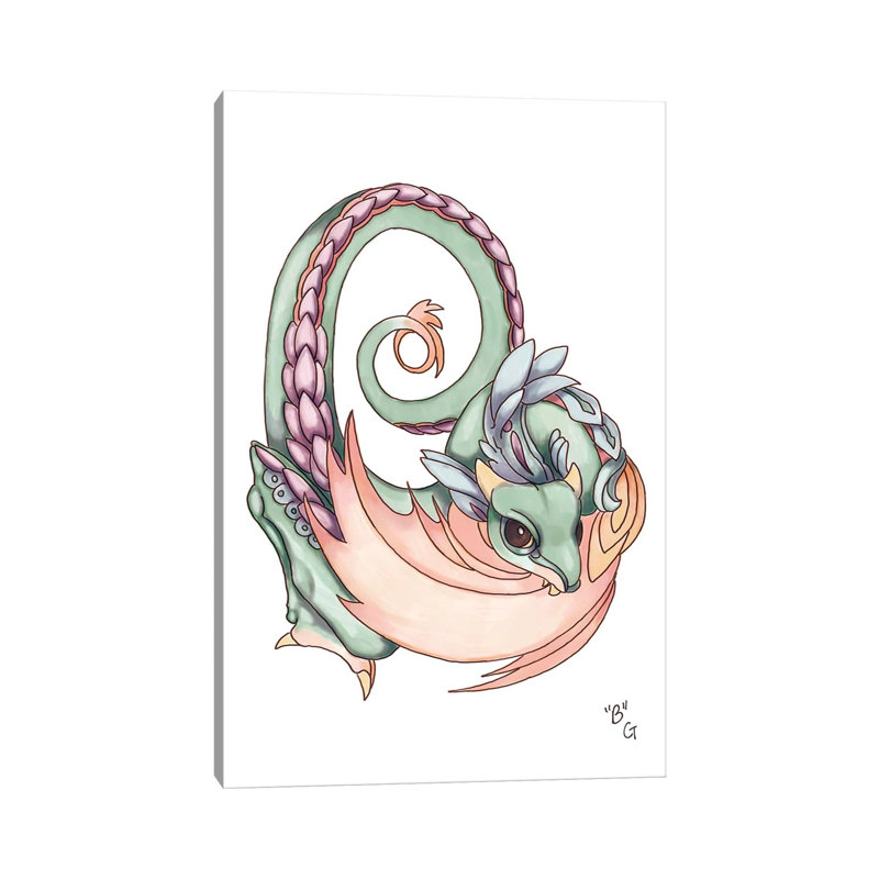Monster Letter B by Might Fly Art & Illustration - Wrapped Canvas Print, 101.6 cm H x 66.04 cm W x 3.175 cm D