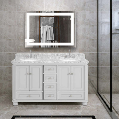 Bristyn 60.11'' Single Bathroom Vanity with Marble Top