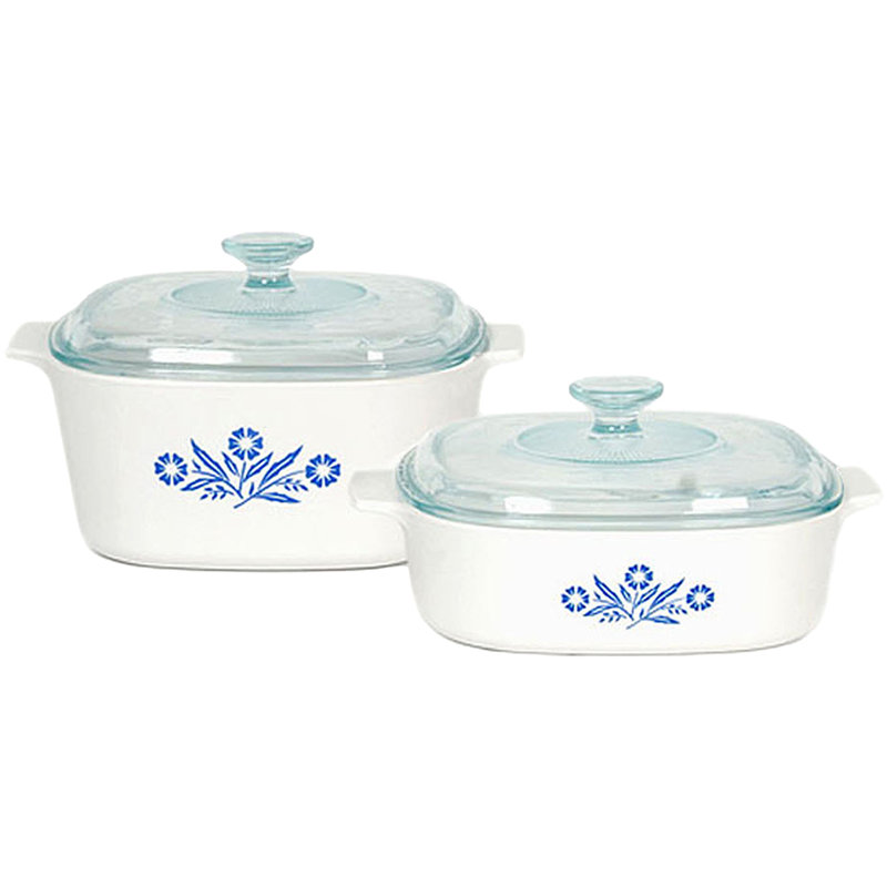 CorningWare Rectangle Ceramic 4 Piece Casserole Bakeware Set
