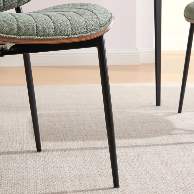 Ensemble de chaises en similicuir rétro Mid-Century, Vert olive