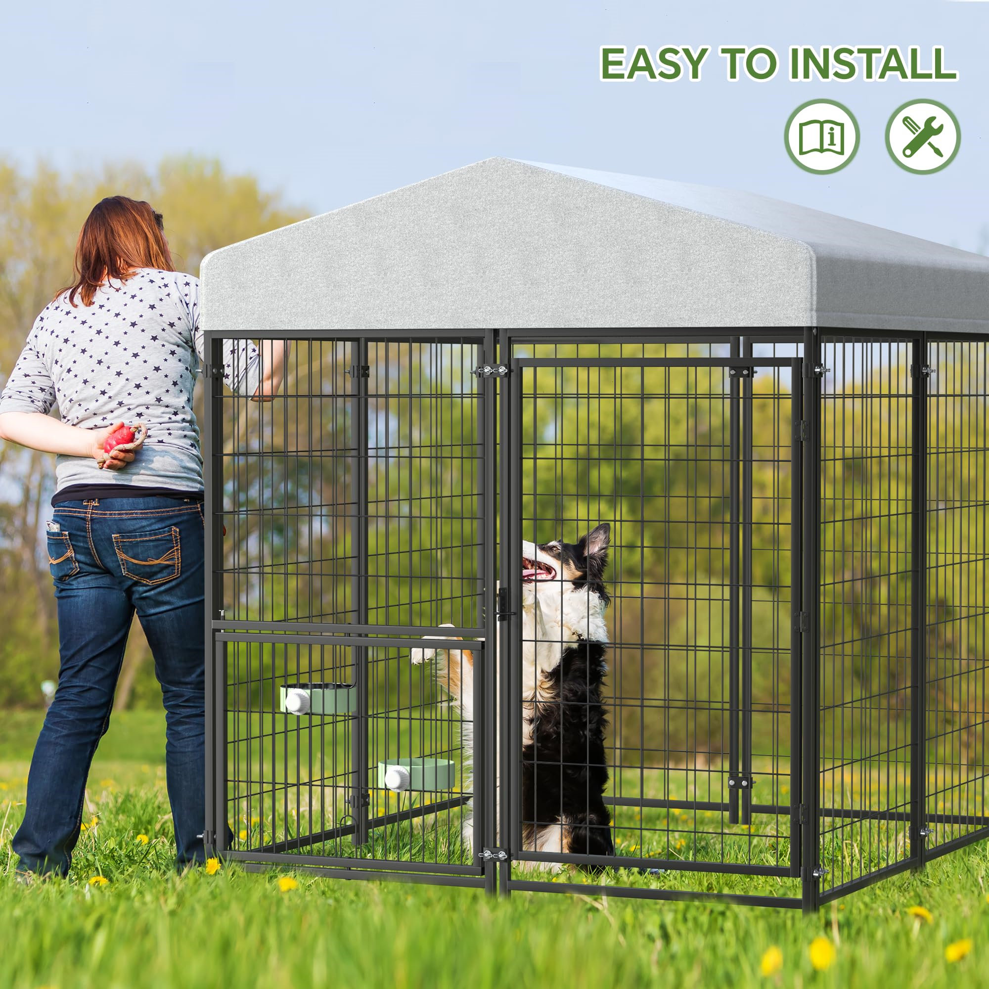 Archie & Oscar™ Large Dog Kennel Outdoor With WaterResistant Roof
