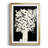 Floral Silhouette - Vintage Botanical Print, Matted and Framed Under Acrylic Glass, Living Room and Dining Room Wall Art-2003985048-2003985052