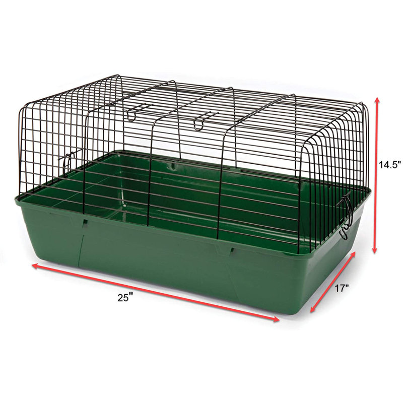 Medium Green Wire and Plastic Small Animal Cage