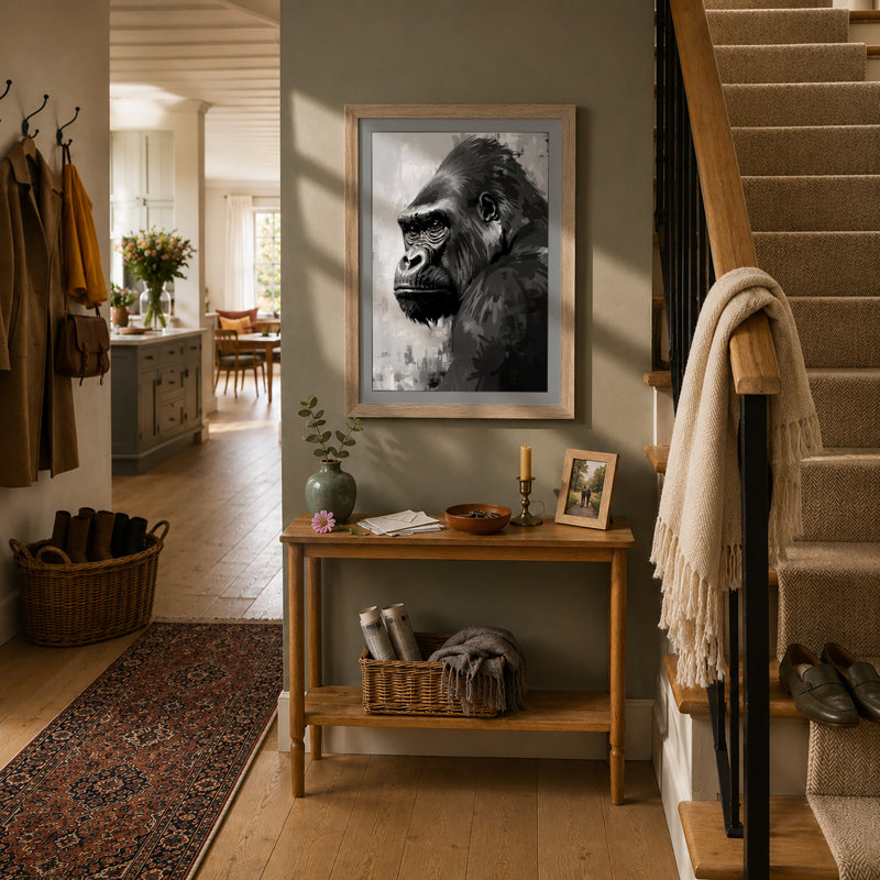 Primate Portrait Modern - Print, Oak, A3 - 42.0 x 29.7 cm