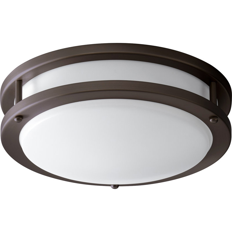 Winsted Acrylic LED Flush Mount, Oiled Bronze