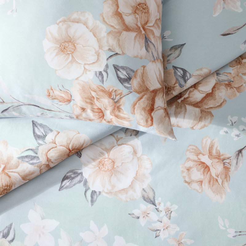 Signature Print Duvet Cover Set, Queen Duvet Cover + 2 Standard Shams