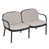 Coussin beige, structure noire sélectionné