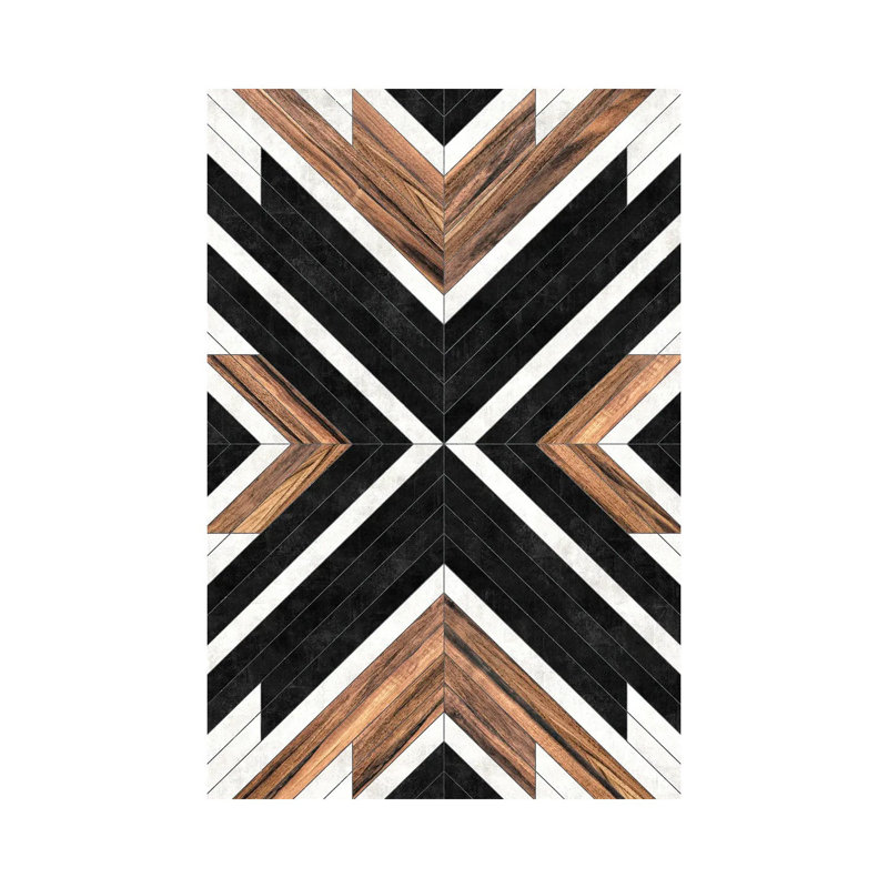 «Urban Tribal Pattern No.1» par Zoltan Ratko, reproduction d'art graphique sur toile tendue, H 40 po x l 26 po x P 1,5 po
