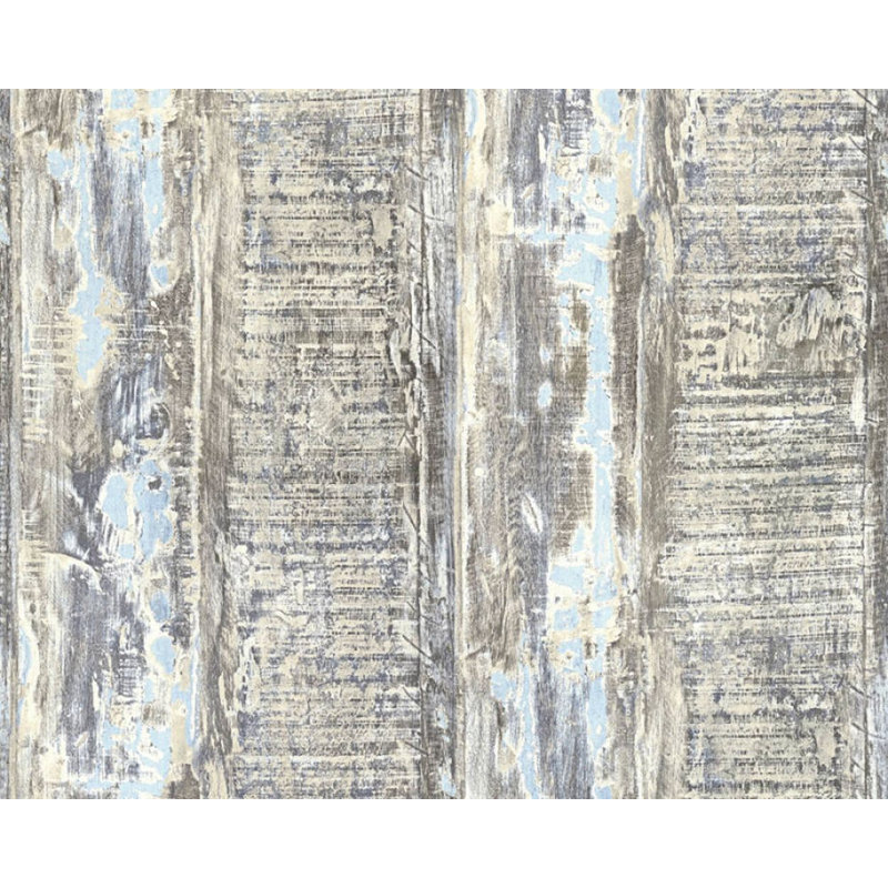 Rouleau de papier peint texturé L 33 pi x l 21 po, Beige / Bleu / Brun