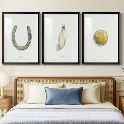 Lucky Charm II  -Custom Framed  Premium Print W Matt - 3 Pieces
