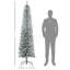 Arbre de Noël artificiel 7 pi 7 pi avec 405 pointes enneigées et base en métal