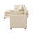 Geneveve 113.8"W Chenille Upholstered Sofa With Ottoman, 5 Compressed Pillows & Compressed Foam Cushions-531383342