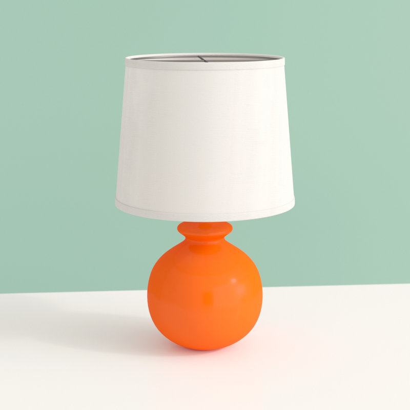 Lampe de table 21 po Abdias, Orange nectar brillant