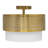 10.125"H Jenaia Mixed-Material Drum Shade Ceiling Light