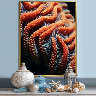 Abîme mystique sous-marin orange - plage et océan, décoration murale
