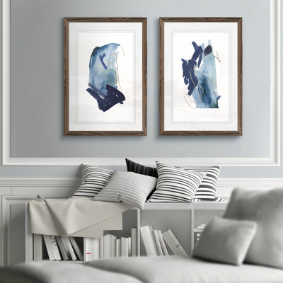 " Indigo Collide III " by Vincent Van Gogh 2 - Pieces