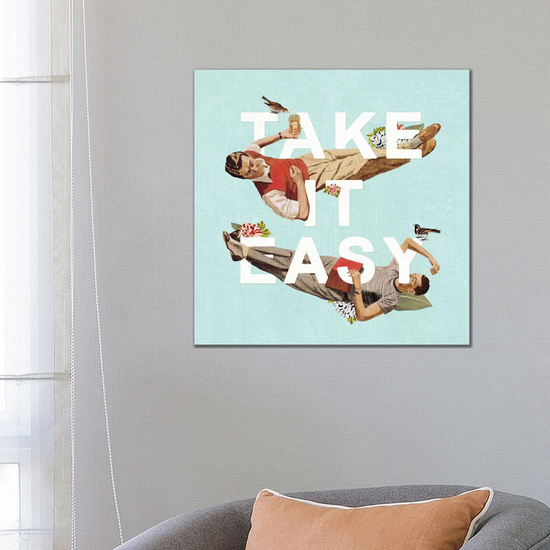 Take It Easy by Heather Landis - Print on Canvas, Wrapped Canvas, 66.04 cm H x 66.04 cm W x 1.91 cm D