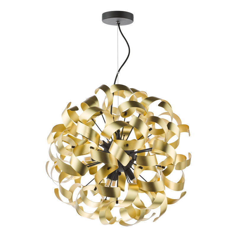 - Light Pendant, Matt Black, 9 Lights, 195cm H x 50cm W x 50cm D