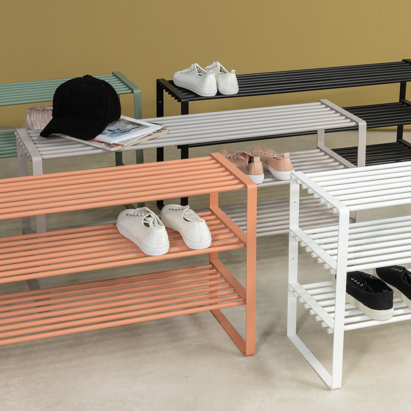 Rex 9 Pair Shoe Rack, White