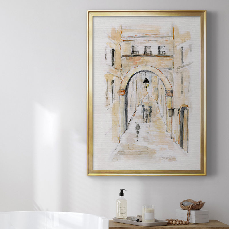 37_Toile encadrée de qualité supérieure, Or, H 24,5 po x l 18,5 po x P 1 po