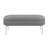 Chloe Contemporary/Glam Storage Bench In Chrome Metal And Grey Faux Leather By Lumisource