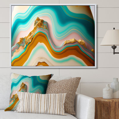 Liquide Harmony agate turquoise sur toile