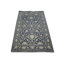 Tapis bleu ardoise à motif floral 5 x 8