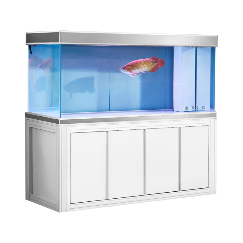 Réservoir d'aquarium rectangulaire, 220 gallons (H 61 po x l 69,3 po x P 23,6 po), Noir et or