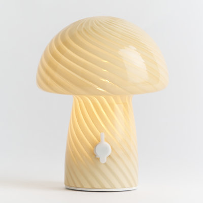Humber Mini Cordless Glass Mushroom Lamp