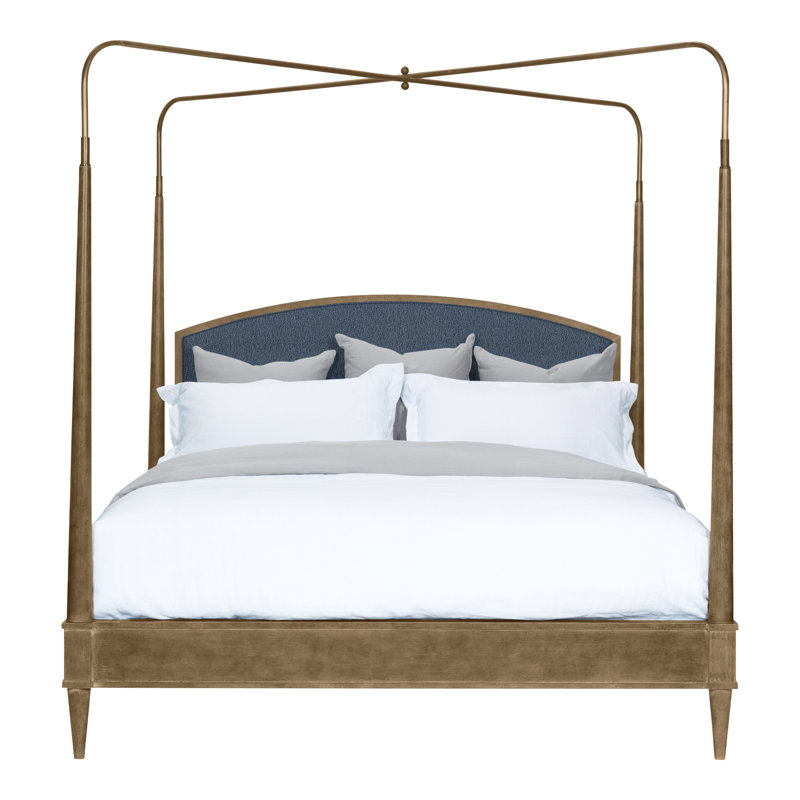 Anderkit Upholstered Canopy Bed, Hampton, Navada Blue