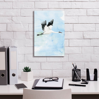 Art mural sur toile Dovecove «Crane In Flight 1» par Mercedes Lopez Charro