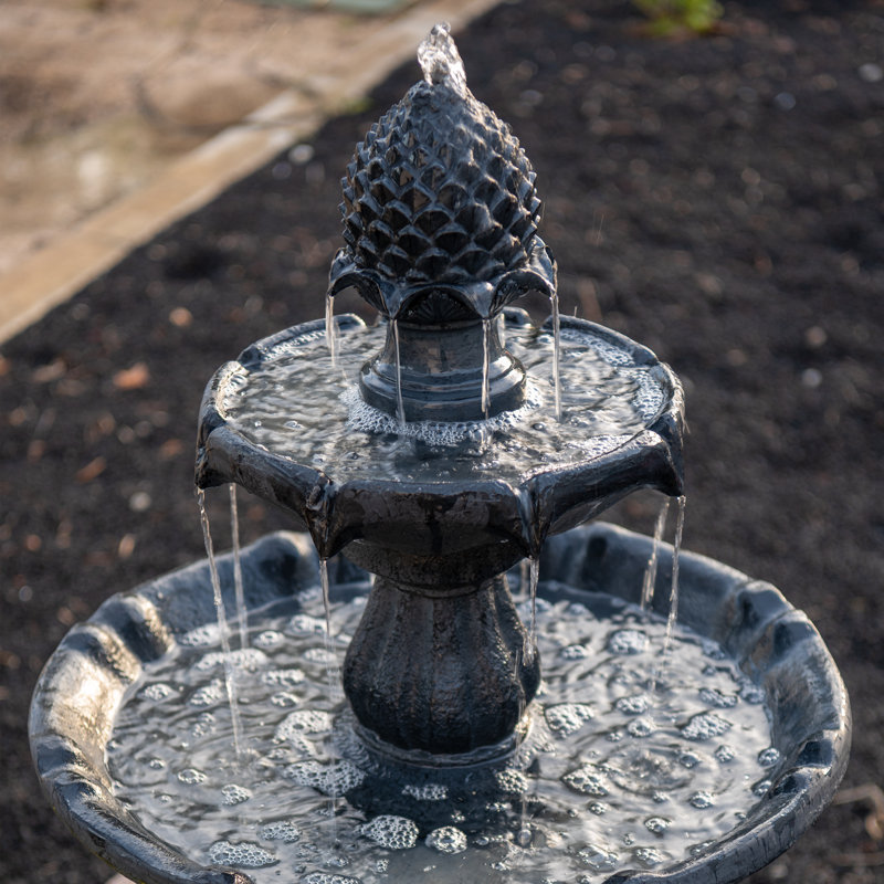 Fontaine Aliahna résistante aux intempéries, Noir, noir, noir, noir