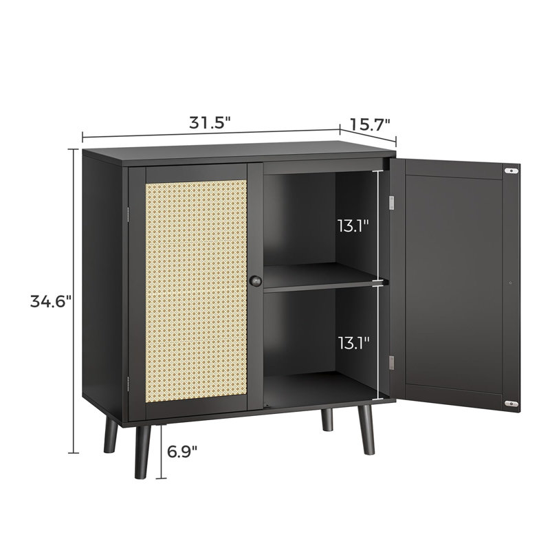 Antasek Accent Cabinet, Black