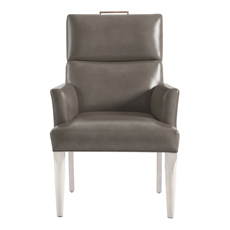 Thom Filicia Home Fabric Tight Back Arm Chair, Casa Blanca, Impala Storm