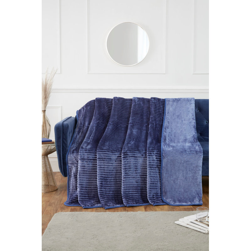 Ahrianna Standard Throw Blanket, Blue, 59cm W x 79cm L