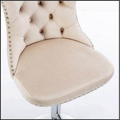 Swivel Velvet Barstools with Adjustable Seat Height and 360-Degree Rotation for Comfortable Seating and Modern Style