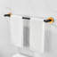 Ensemble de quincaillerie de salle de bain pour salle de bain, ensemble de 6 serviettes en aluminium Thumin Space - or noir fixé au mur 24 pouces