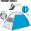 Tente dôme en nylon bleu foncé pour 4 personnes Echosmile-111475333
