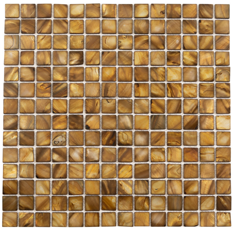 12" X 12" Square Natural Shell Mosaic Tile