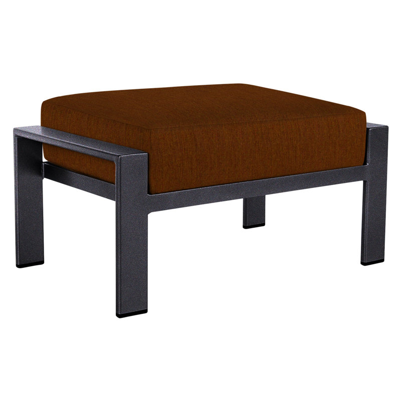 Studio Outdoor Ottoman, Graphite, Flagship Stone Sunbrella®